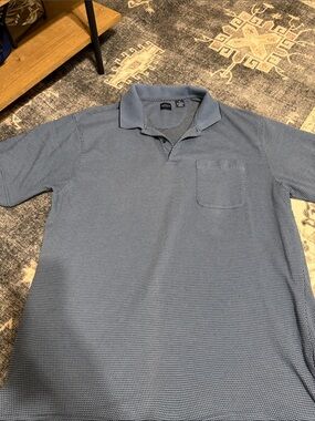 Arrow Men's Light Blue Textured Polo with Chest Pocket